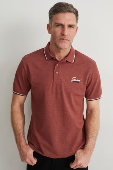 Heren - Poloshirt - bruin