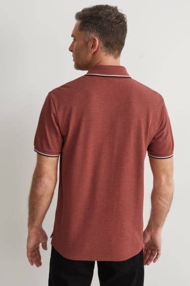Heren - Poloshirt - bruin