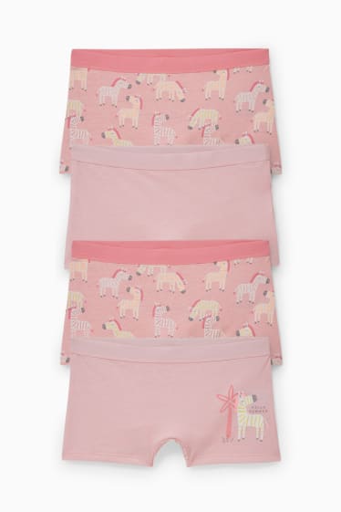 Kinderen - Set van 4 - boxershorts - roze