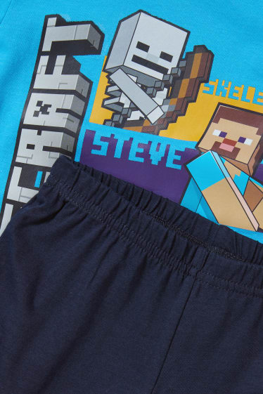 Enfants garçons - Minecraft - pyjashorts - 2 pièces - bleu