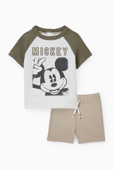 Baby Buben - Micky Maus - Baby-Outfit - 2 teilig - weiß