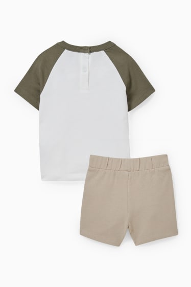 Baby Buben - Micky Maus - Baby-Outfit - 2 teilig - weiß