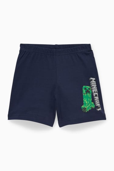 Enfants garçons - Minecraft - pyjashorts - 2 pièces - bleu
