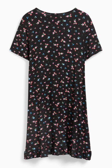 Femmes - CLOCKHOUSE - robe portefeuille - à fleurs - noir