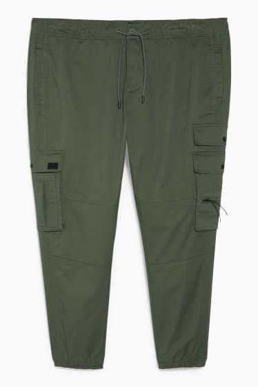 Pánské - Cargo kalhoty - slim fit - zelená