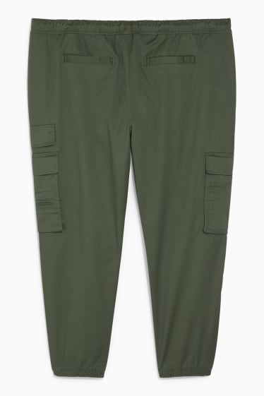 Pánské - Cargo kalhoty - slim fit - zelená