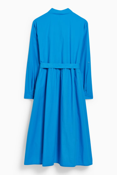 Femmes - Robe chemisier - bleu