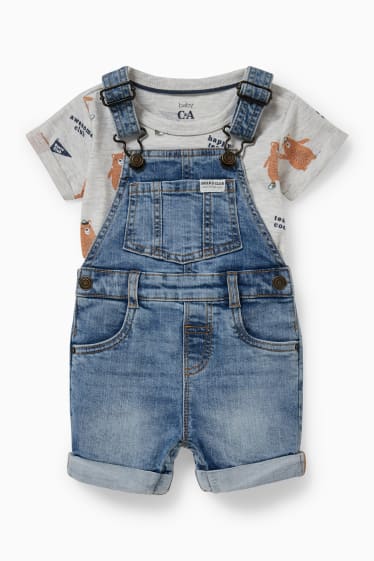 Babys - Baby-Outfit - 2 teilig - helljeansblau