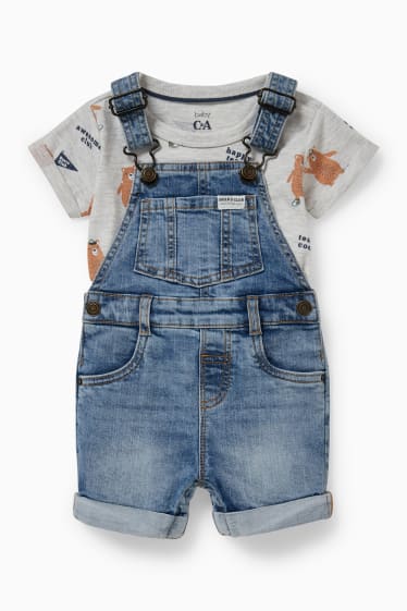 Babys - Baby-outfit - 2-delig - jeanslichtblauw