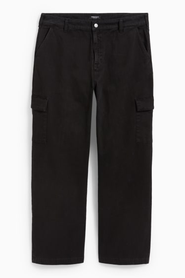Femmes - CLOCKHOUSE - pantalon cargo - high waist - noir