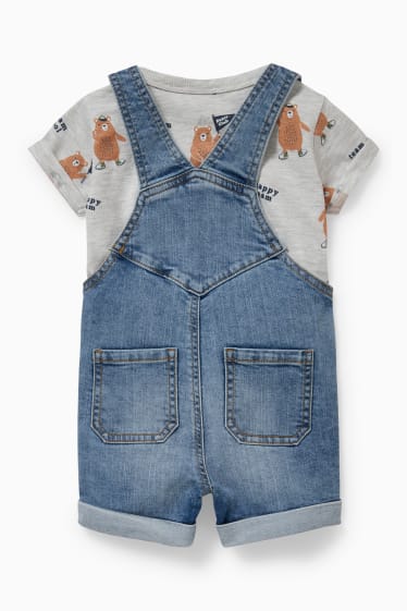 Babys - Baby-Outfit - 2 teilig - helljeansblau