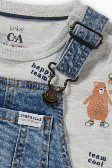 Babys - Baby-outfit - 2-delig - jeanslichtblauw