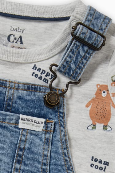 Babys - Baby-Outfit - 2 teilig - helljeansblau