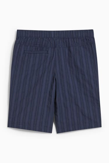 Children - Shorts - striped - dark blue