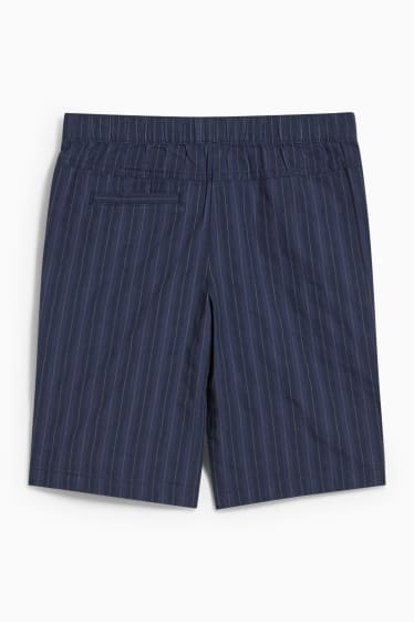 Enfants garçons - Short - à rayures - bleu foncé