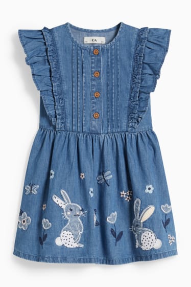 Enfants filles - Robe en jean - jean bleu