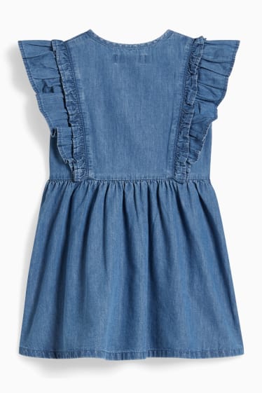 Kinderen - Denim jurk - jeansblauw