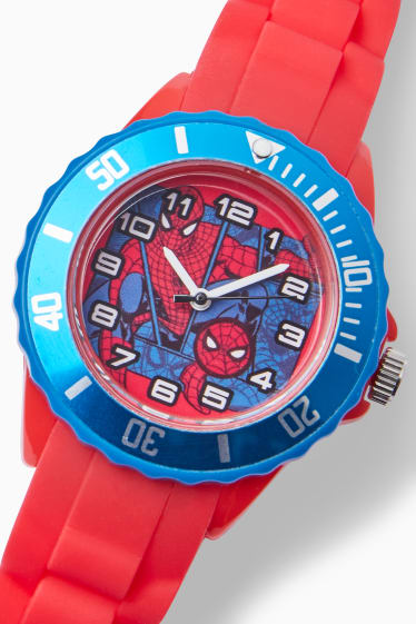 Kinder Jungen - Spider-Man - Armbanduhr - rot