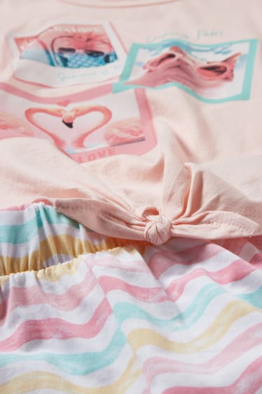 Kinder - Shorty-Pyjama - 2 teilig - rosa