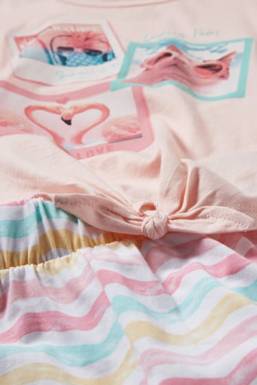 Bambine - Pigiama corto - 2 pezzi - rosa