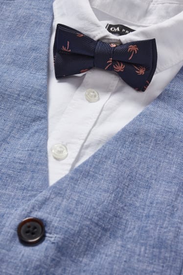 Nen/a - Conjunt - camisa, armilla i corbata de llacet - LYCRA® - 3 peces - blau