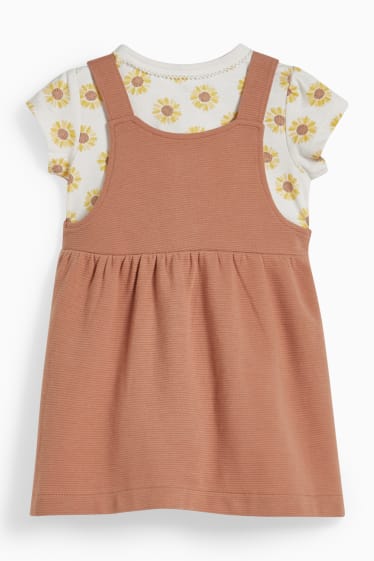 Baby Mädchen - Baby-Outfit - 2 teilig - hellbraun