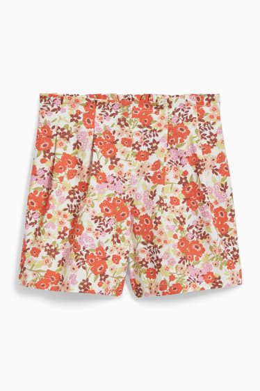 Niños - Shorts - de flores - beis