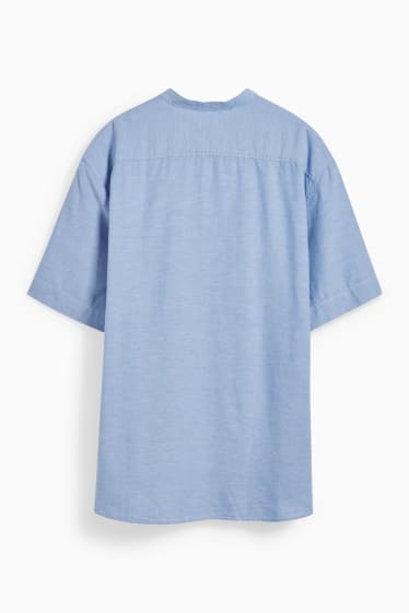 Pánské - Košile - regular fit - stojáček - světle modrá