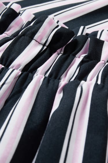 Nena - Pantalons curts - de ratlles - negre/rosa