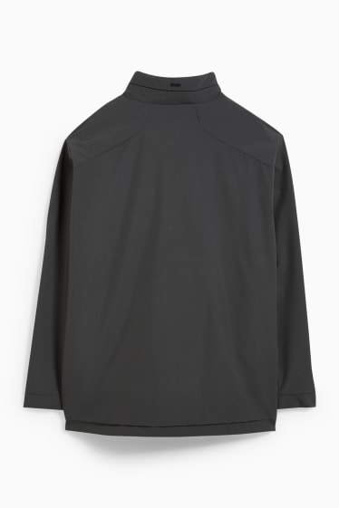 Herren - Jacke mit Kapuze - 4 Way Stretch - schwarz
