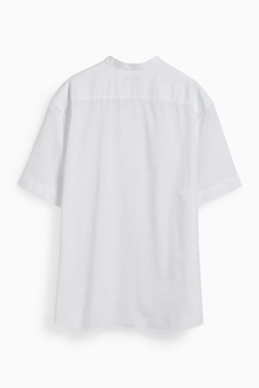 Home - Camisa - regular fit - coll alçat - blanc