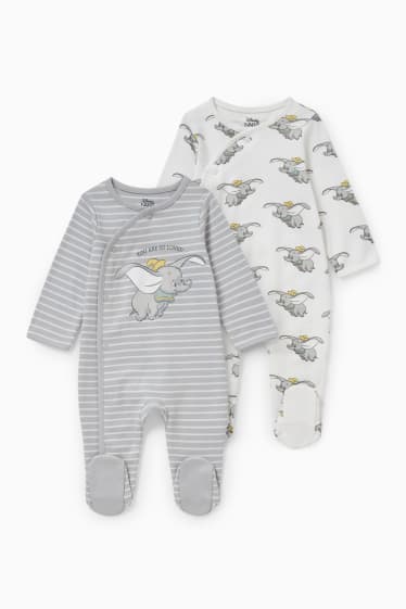 Unisex - Multipack of 2 - Dumbo - baby sleepsuit - gray