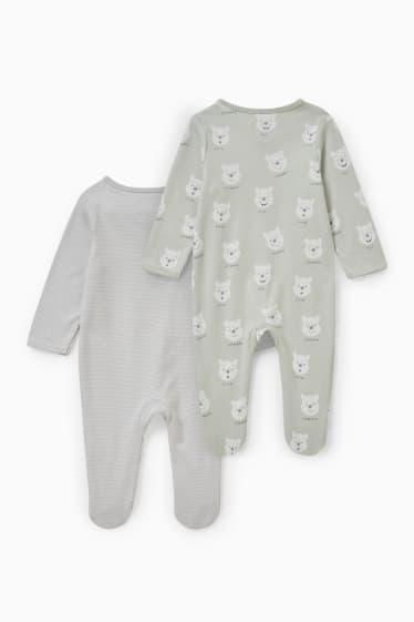 Bébés - Lot de 2 - Winnie l’ourson - pyjamas bébé - vert menthe