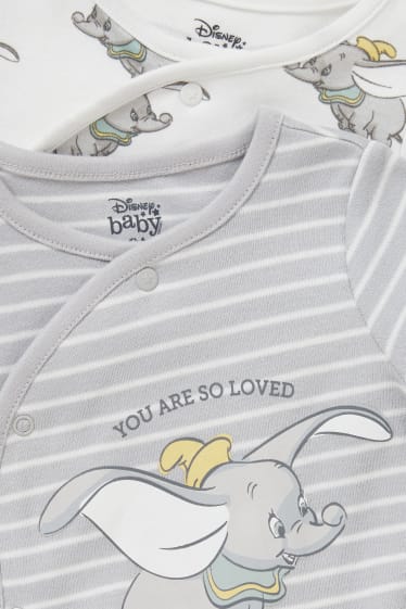 Unisex - Multipack of 2 - Dumbo - baby sleepsuit - gray