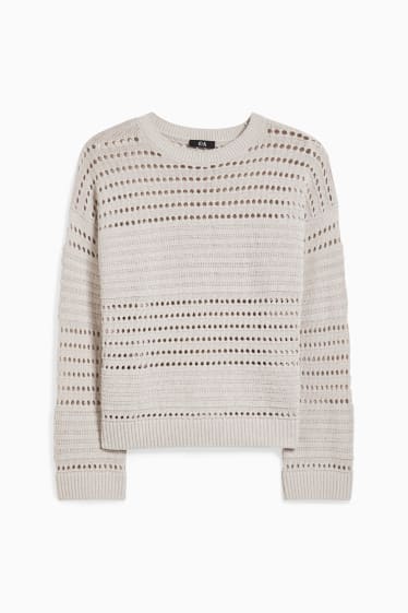 Damen - Pullover - beige