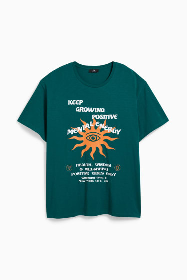 Uomo - T-shirt - verde scuro