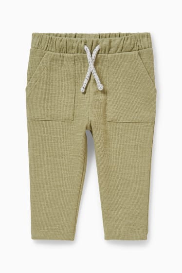Miminka - Teplákové kalhoty pro miminka - světle zelená