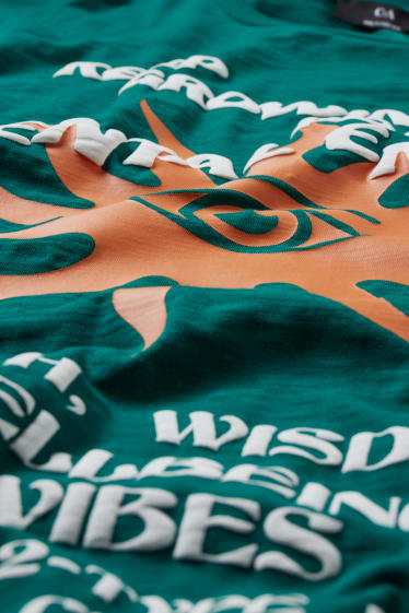 Uomo - T-shirt - verde scuro