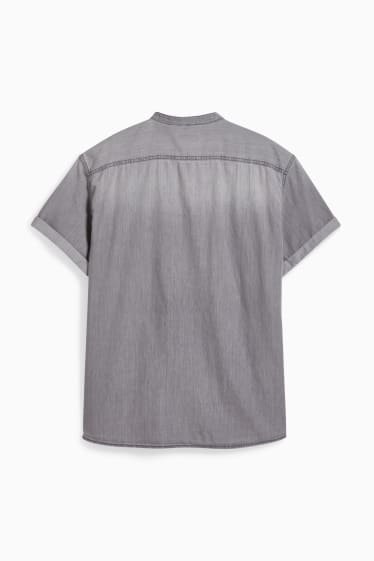 Home - Camisa - regular fit - coll alçat - texà gris clar