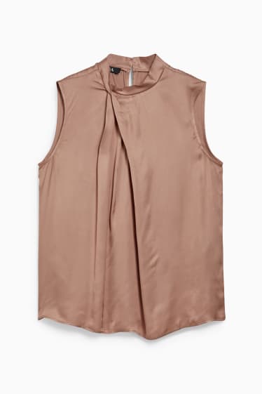 Damen - Blusentop - beige