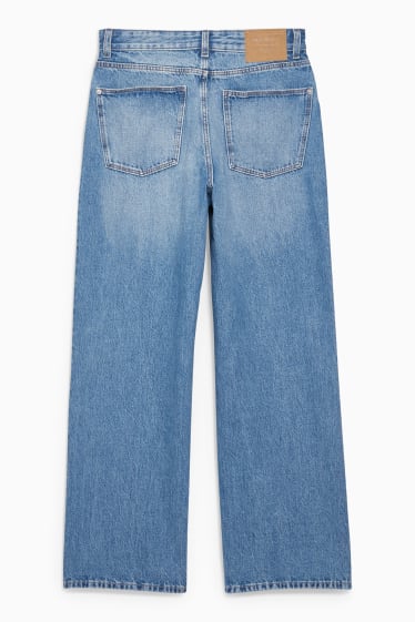 Kobiety - Relaxed jeans - wysoki stan - dżins-jasnoniebieski