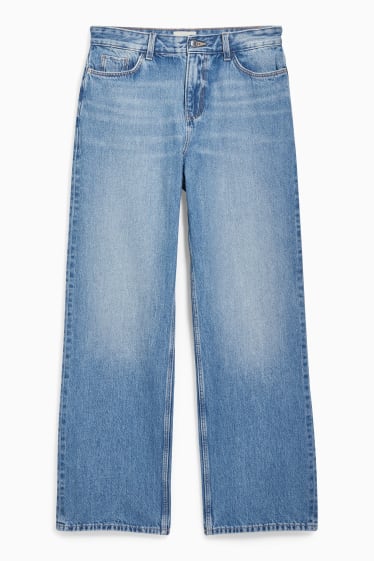 Donna - Relaxed jeans - vita alta - jeans azzurro