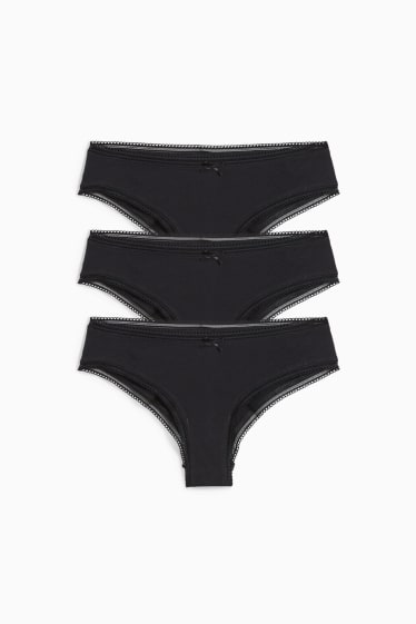 Mujer - Pack de 3 - hipsters - negro