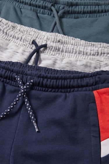 Kinder Jungen - Multipack 3er - Sweatshorts - dunkelblau