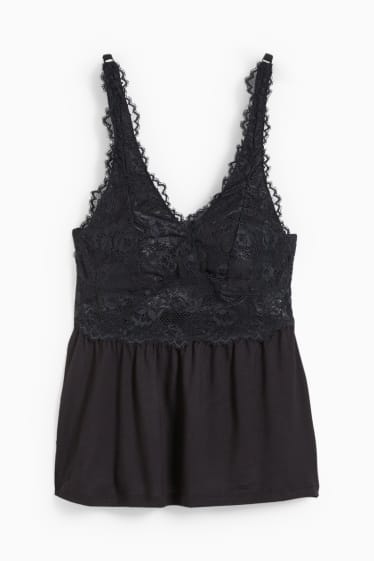 Donna - Canotta con reggiseno - nero