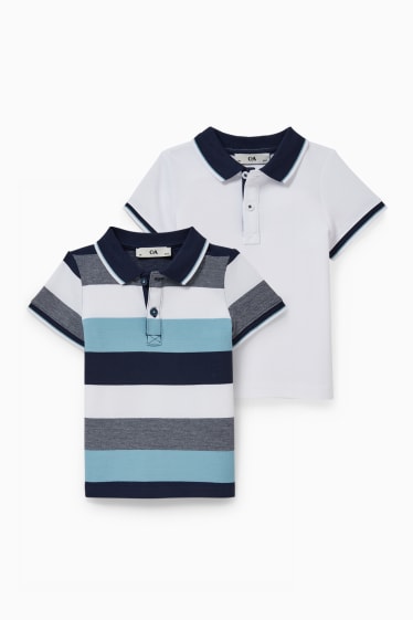 Kinderen - Set van 2 - poloshirt - wit