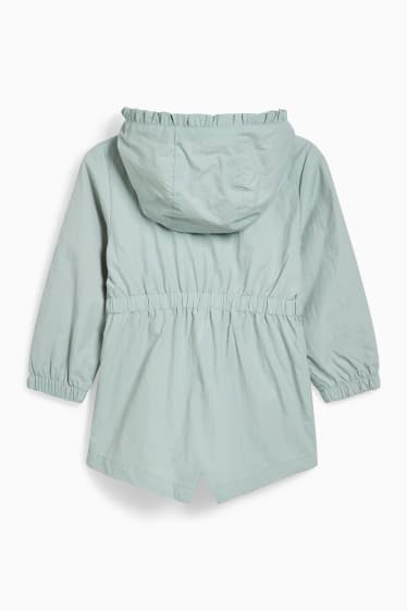 Kinder Mädchen - Jacke mit Kapuze - mintgrün