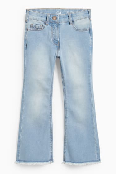 Enfants filles - Jean à patte d'éph - jean bleu clair