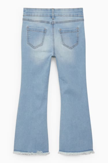 Enfants filles - Jean à patte d'éph - jean bleu clair
