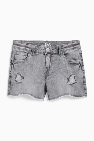 Kinder Mädchen - Jeans-Shorts - helljeansgrau